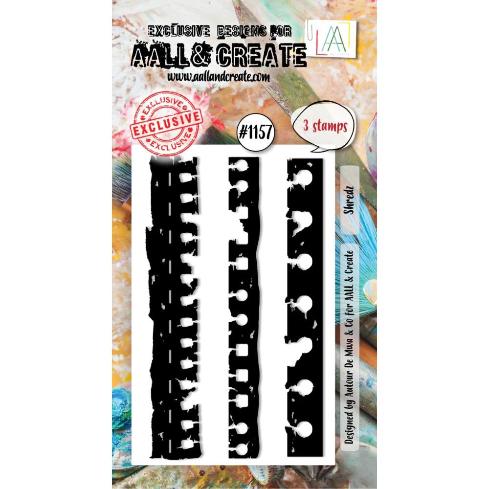 AALL And Create A8 Photopolymer Clear Stamp Set: Shredz (5A0023001G62L)