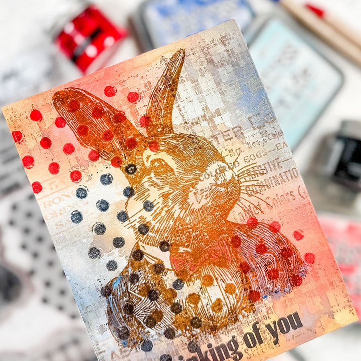 Tim Holtz 7"X8.5" Cling Stamps: Mr. Rabbit (CMS478)