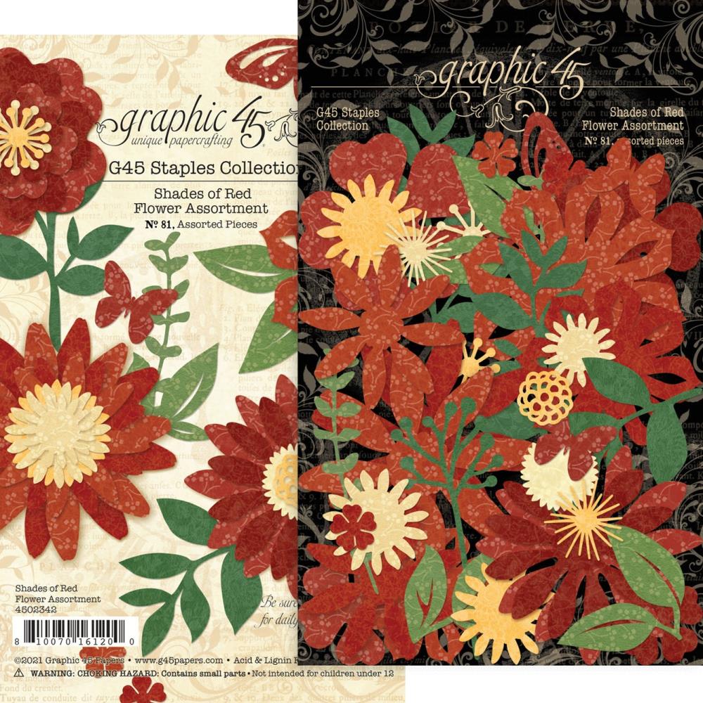 Graphic 45 Staples Flower Assortment: Shades Of Red (G4502342)