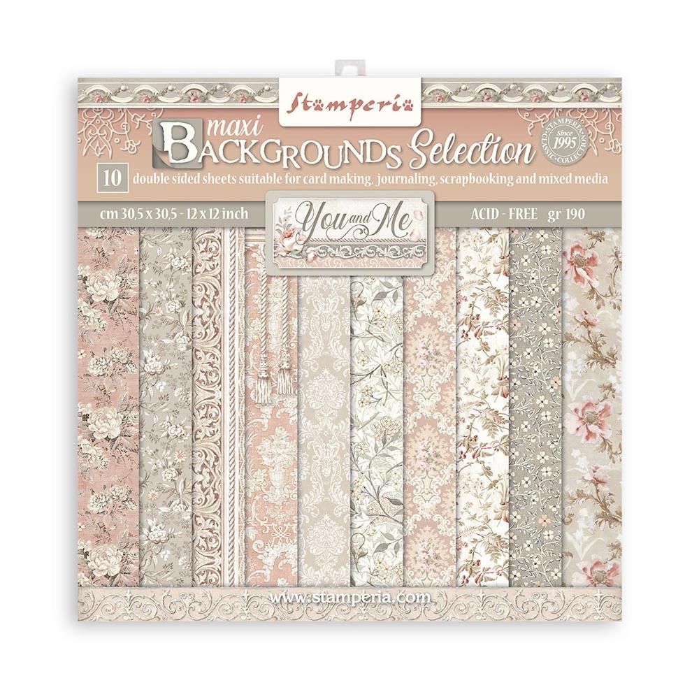 Stamperia You and Me Collection 12x12 Scrapbooking Paper Pad Double Sided Paper  12 X12 Inch 