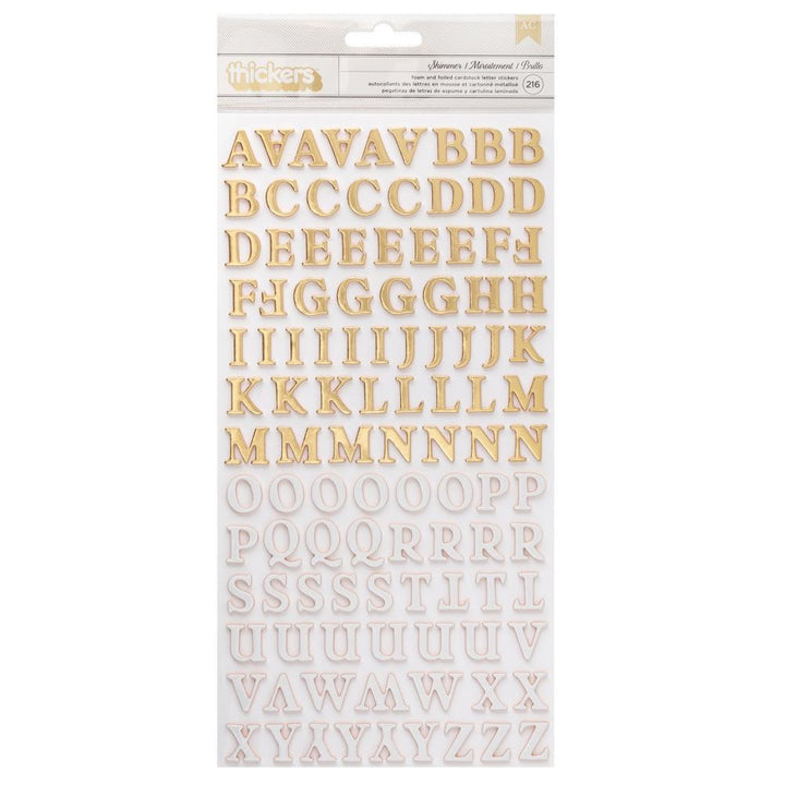 Maggie Holmes Woodland Grove Thickers Stickers: Shimmers Alpha, 216/Pkg (MH021898)