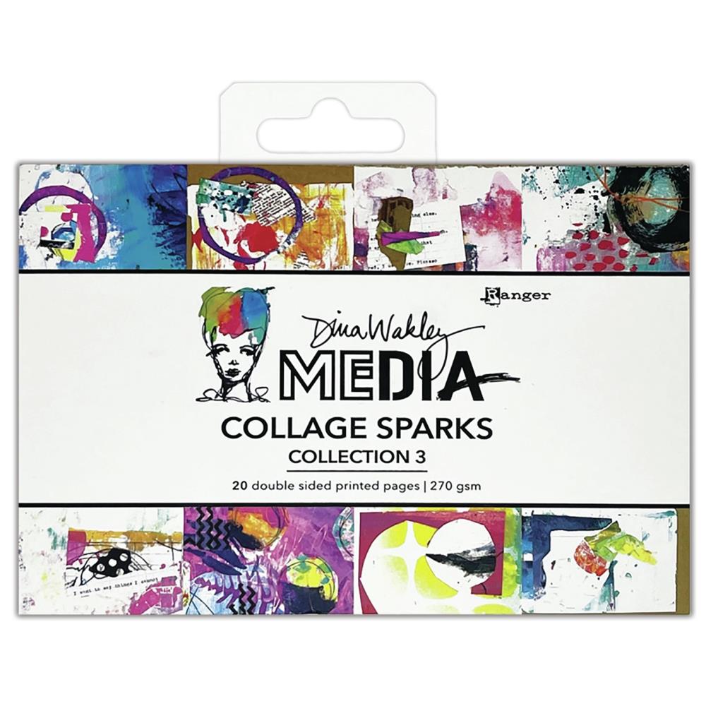 Dina Wakley 6X4 Media Collage Sparks: Collection 3, 20/Pkg