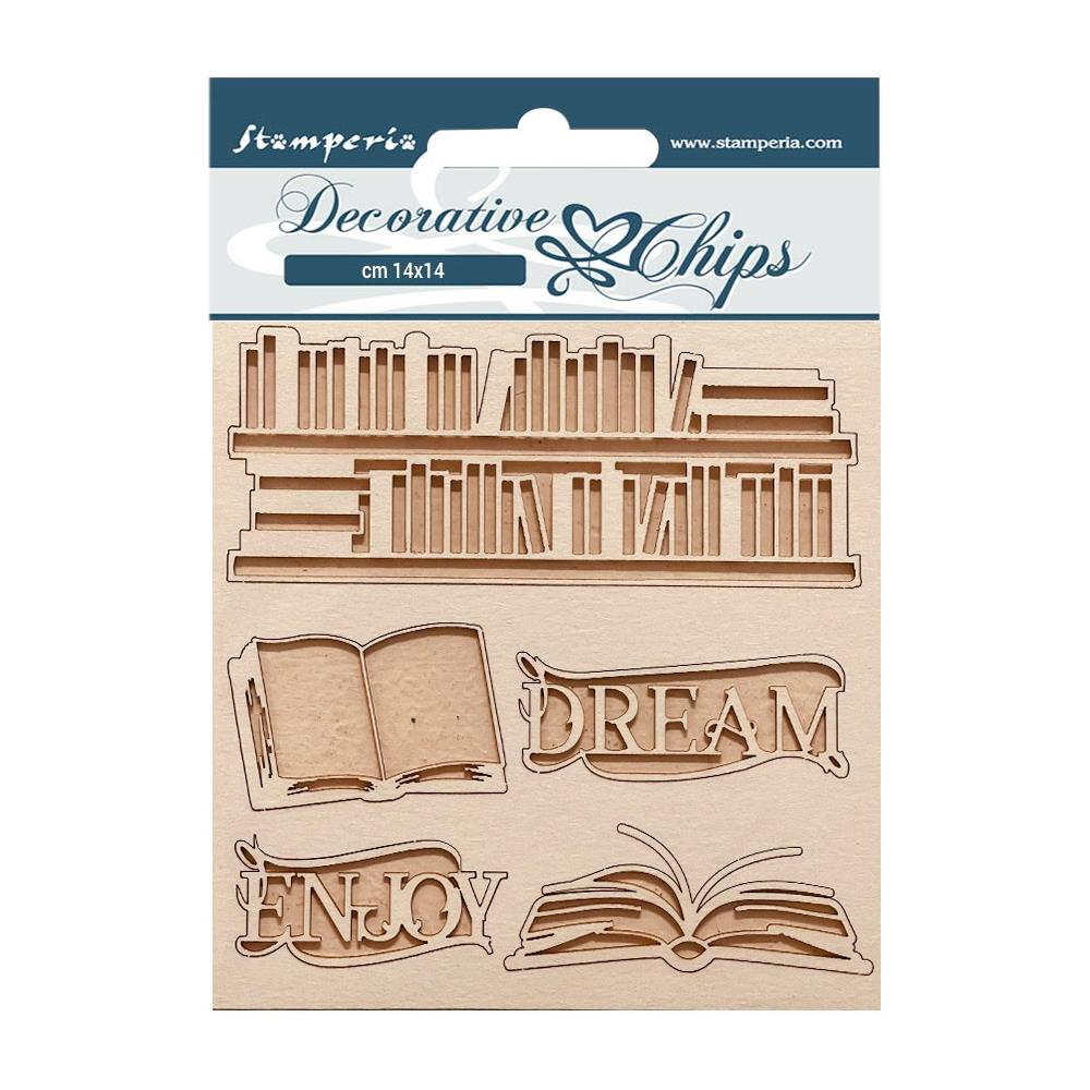 Stamperia Wooden Shapes A5-Vintage Library