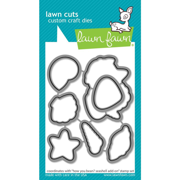 Lawn Fawn Lawn Cuts Custom Craft Die: How You Bean? Seashell Add-On, 7/Pkg (LF3170)