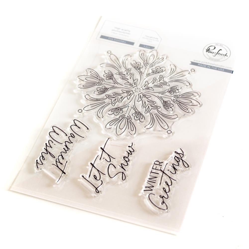 Blowing Snowflakes - Crackerbox Stamps