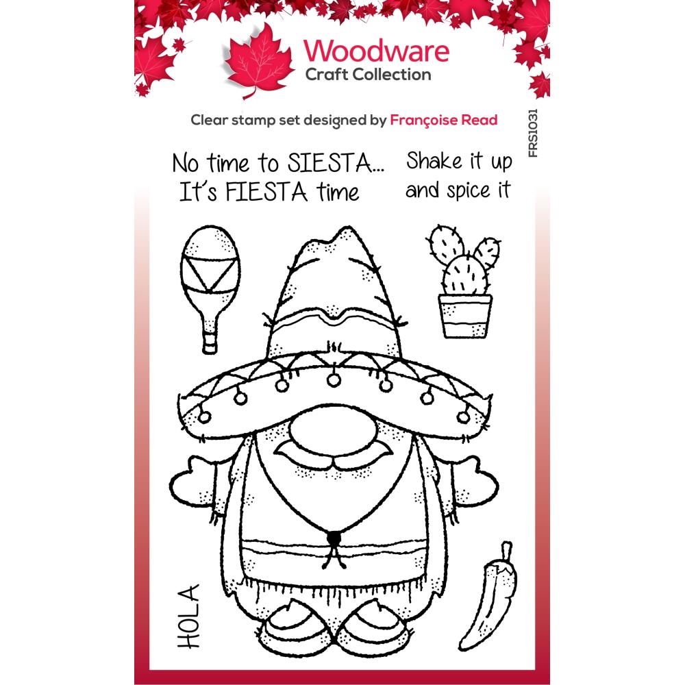 Woodware Clear Singles Fiesta Time 4 in x 6 in Stamp Set