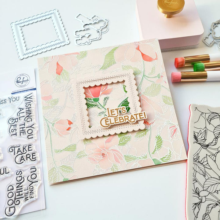 Pinkfresh Studio Cling Rubber Background Stamp: Magnolia Pattern (PF191323)