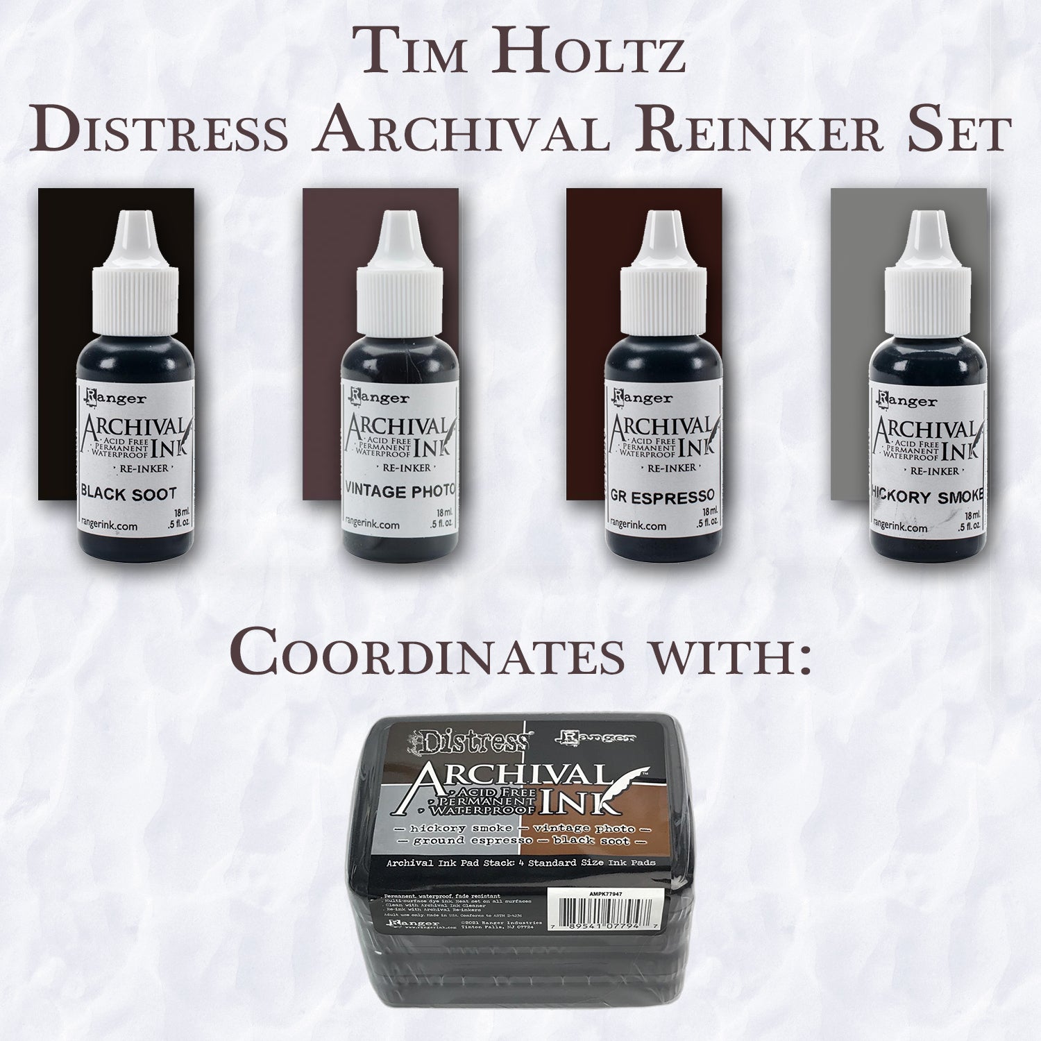 Tim Holtz Distress Archival Ink Pad Hickory Smoke Ranger