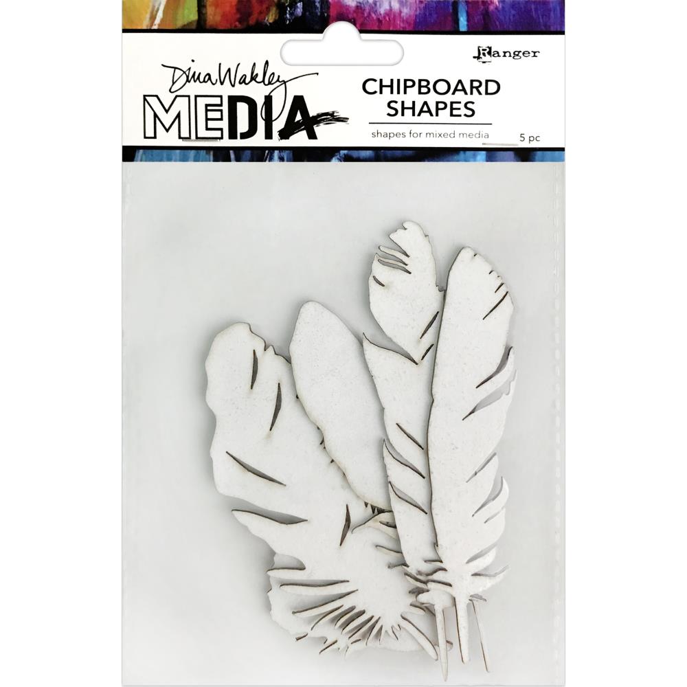 Dina Wakley Media Chipboard Shapes: Feathers (MDA74915)