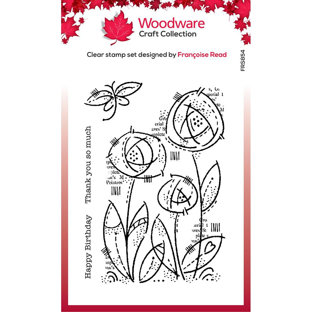 Woodware - Clear Photopolymer Stamps - Flower Garden