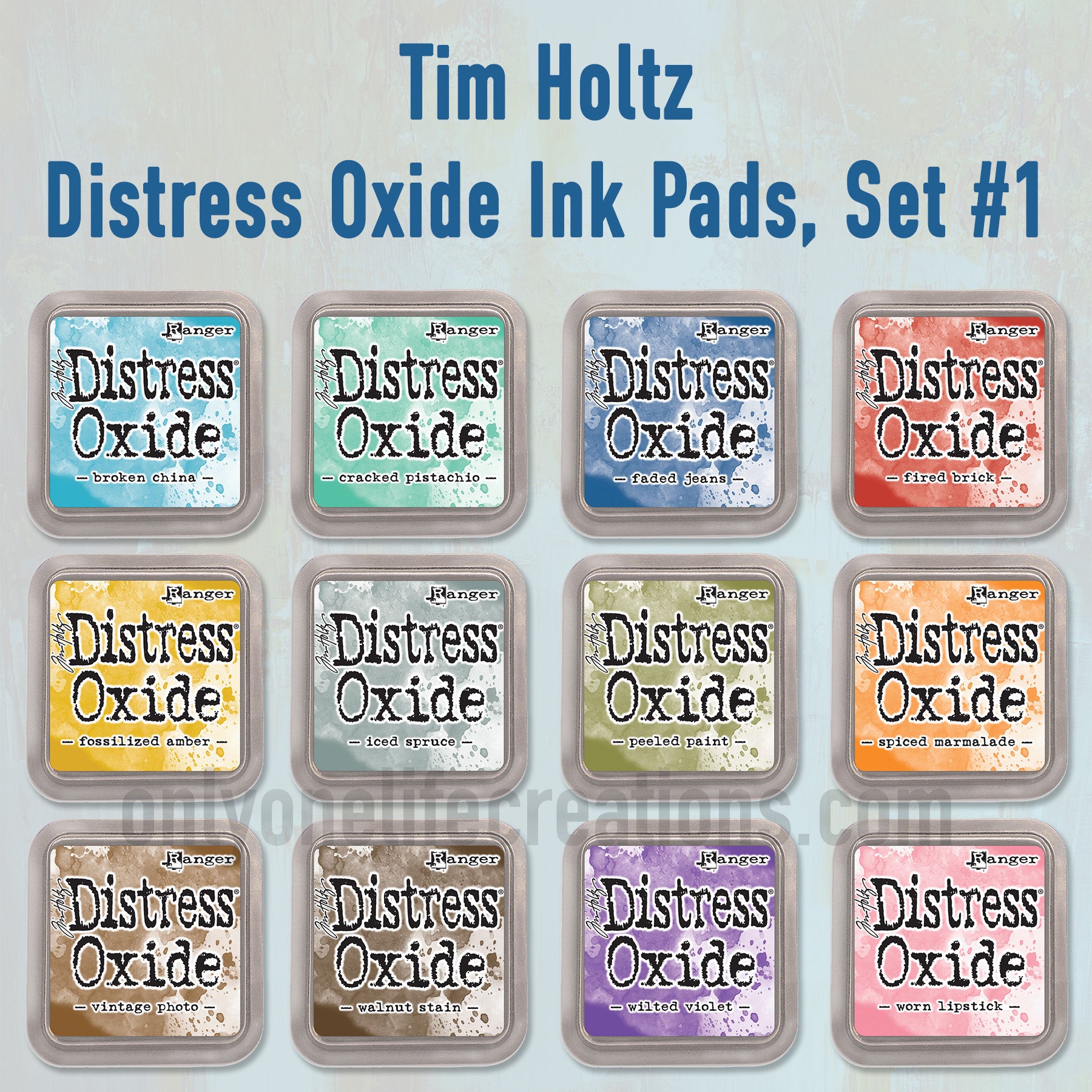 Inzichtelijk laat staan correct Tim Holtz Distress Oxide Ink Pads: Set #1, 12 Color Bundle – Only One Life  Creations