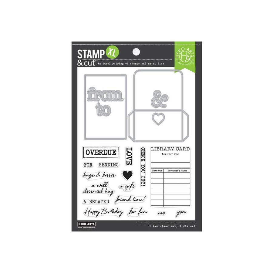 Hero Arts Stamp and Cut: Library Card (HADC285)-Only One Life Creations