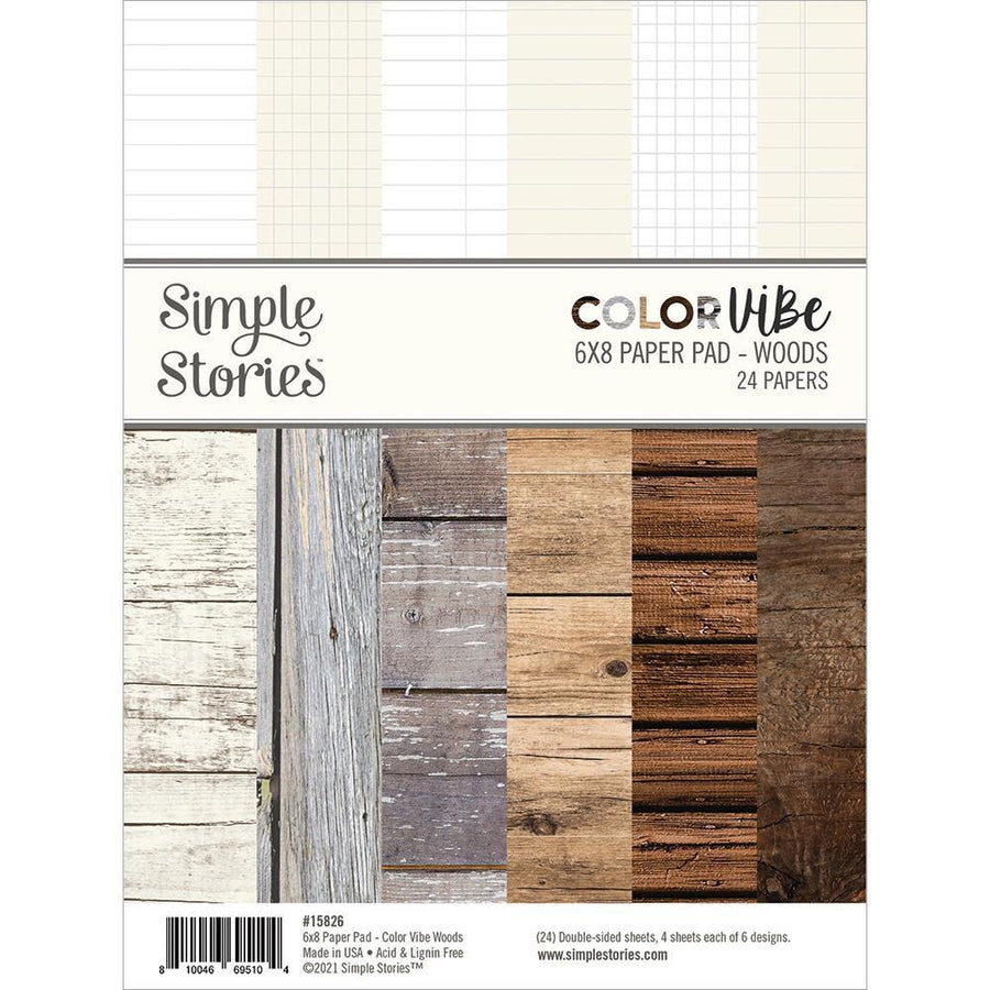 Simple Stories 6"x8" Color Vibe Double Sided Pack: Woods (SCV15826)-Only One Life Creations