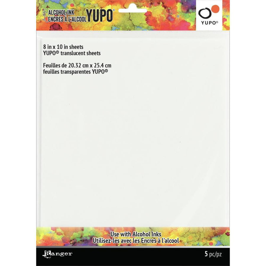 Tim Holtz Alcohol Ink Yupo Paper: Translucent, 8"x10", 5/Pkg (TAC69751)-Only One Life Creations