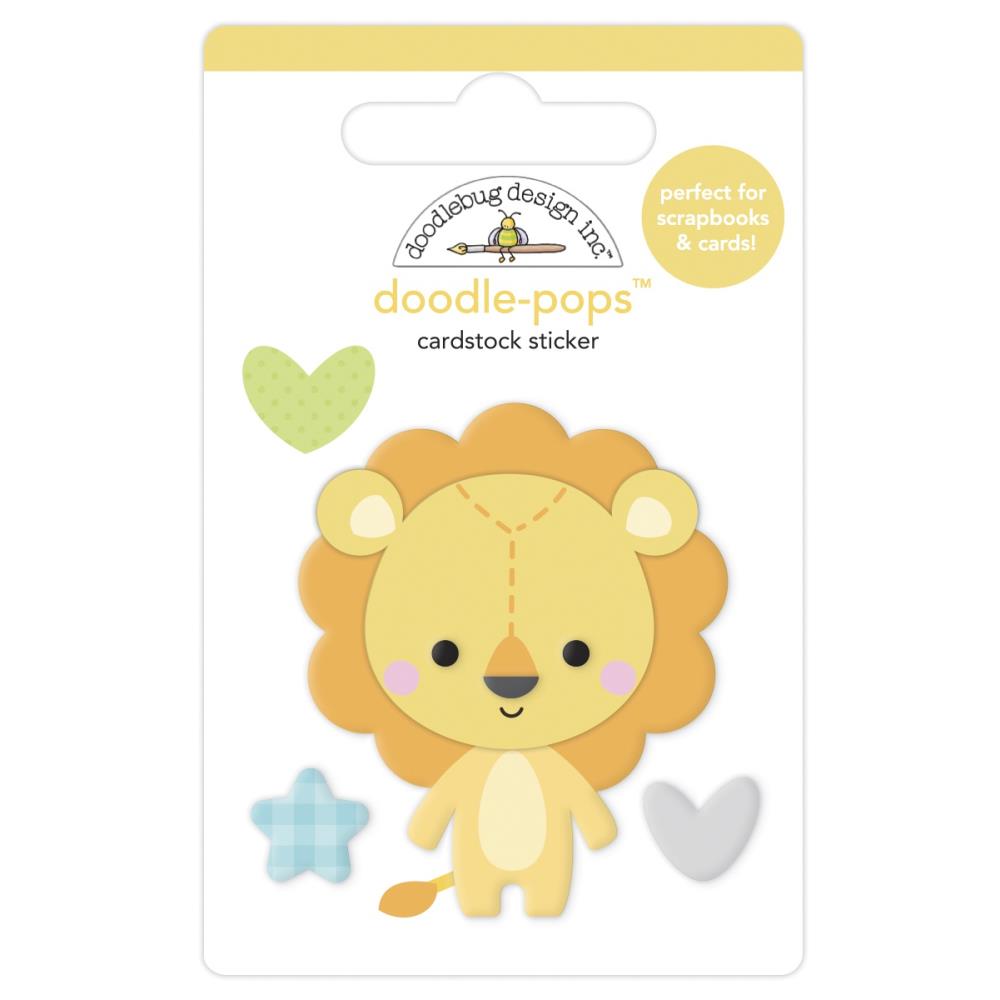 Doodlebug Doodle-Pops Special Delivery 3D Stickers: Lovable Lion (6777)