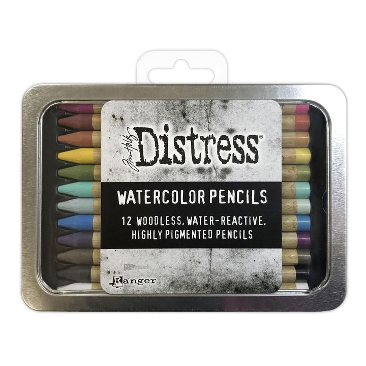 Tim Holtz Distress Watercolor Pencils, 74 Color Bundle (Sets #1-6 + B&W)