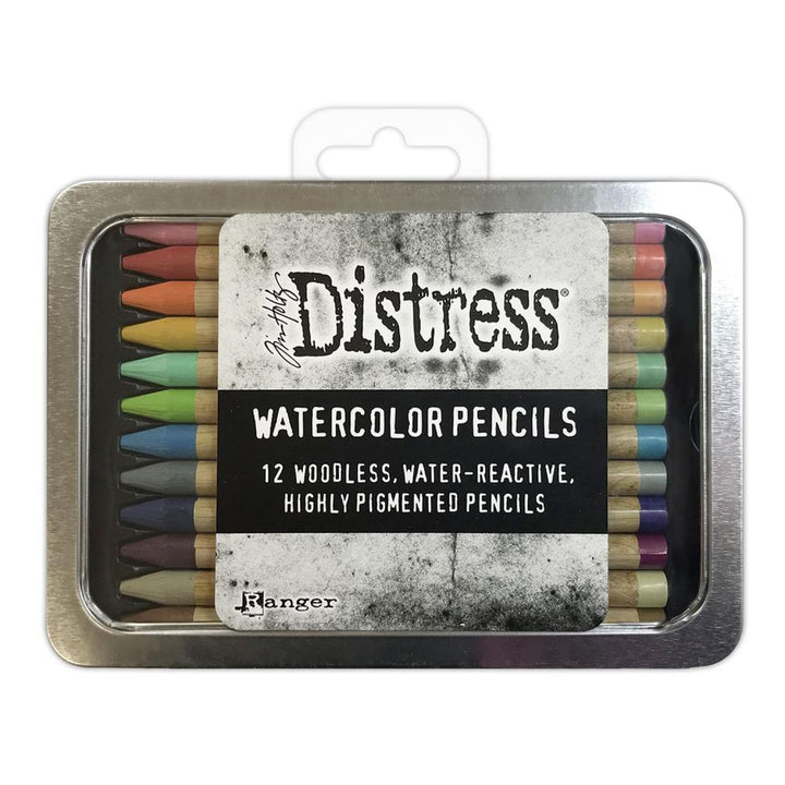 Tim Holtz Distress Watercolor Pencils, 74 Color Bundle (Sets #1-6 + B&W)