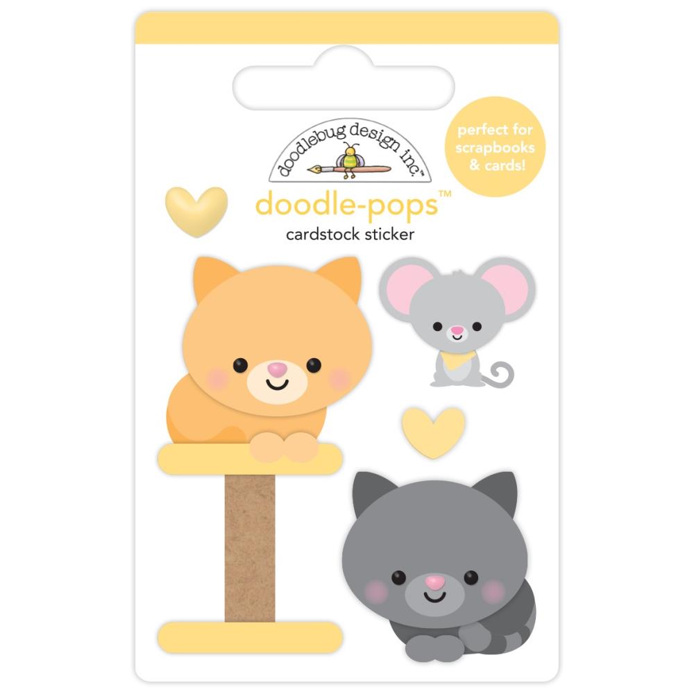 Doodlebug Doodle-Pops 3D Stickers: Playful Pals (7610)