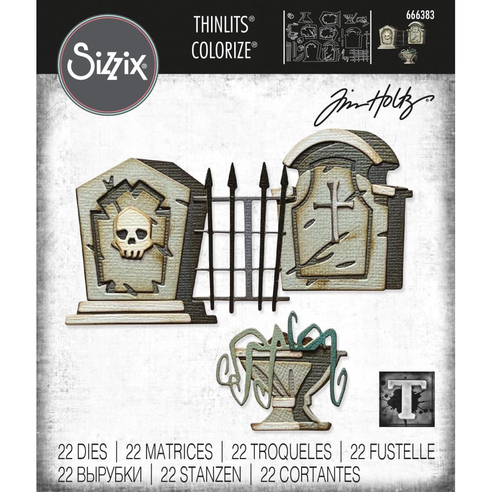 Tim Holtz Thinlits Dies: Graveyard Colorize, by Sizzix (666383)