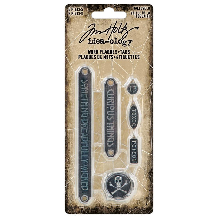Tim Holtz Idea-Ology Word Plaques + Tags: Halloween 2023 (TH94341)