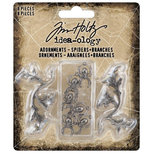 Tim Holtz Idea-Ology Adornments: Spiders + Branches (TH94342)