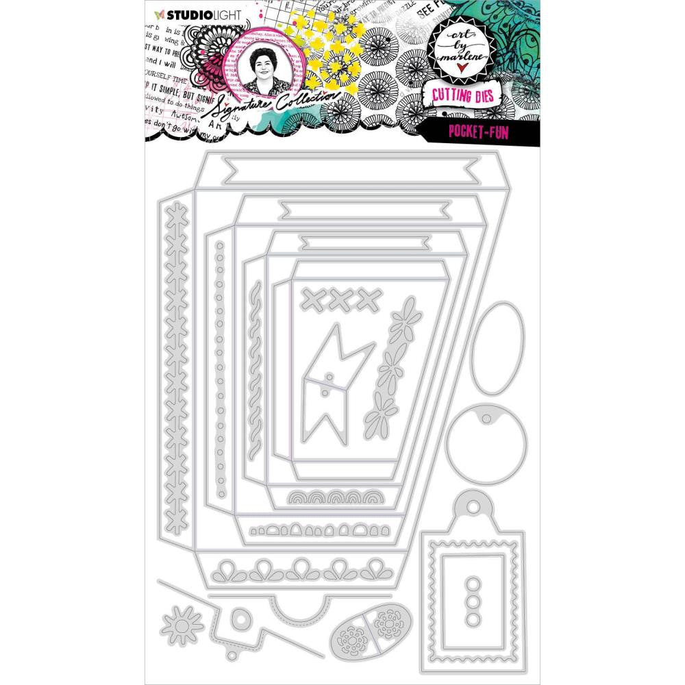 Art by Marlene Signature Collection Cutting Dies: Nr. 549 - Pocket Fun (ABMCD549)