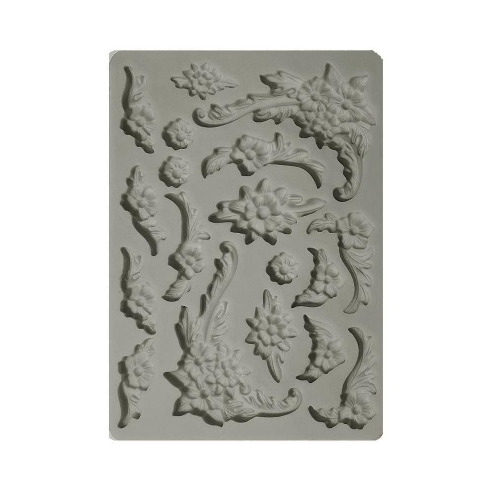 Stamperia Precious A5 Silicone Mould: Flower Corners (KACMA506)