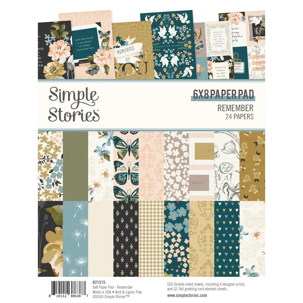 Simple Stories Remember 6"X8" Double-Sided Paper Pad, 24/Pkg (REM21515)