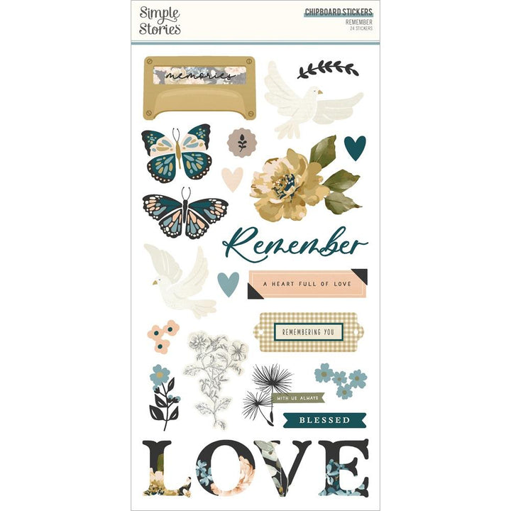 Simple Stories Remember 6"X12" Chipboard Stickers (REM21517)