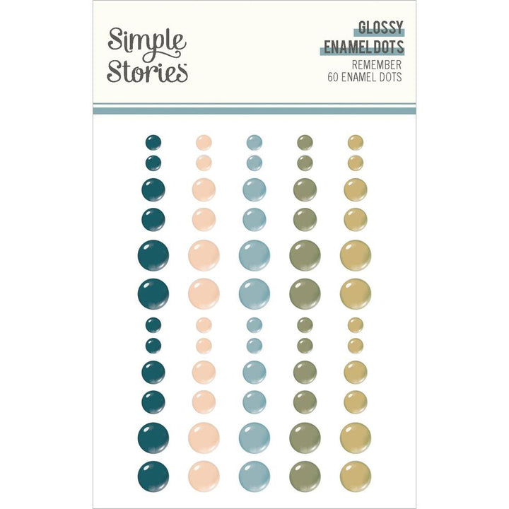 Simple Stories Remember Glossy Enamel Dots Embellishments (REM21528)