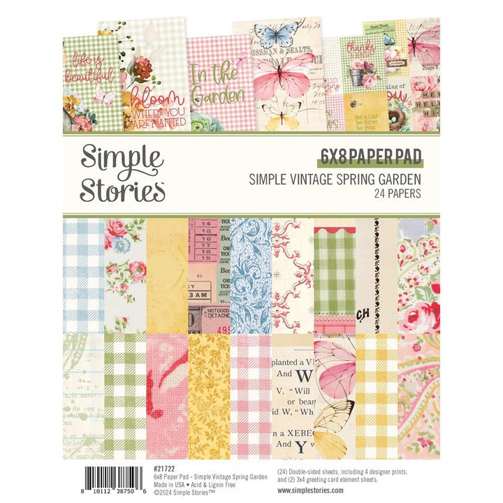 Simple Stories Simple Vintage Spring Garden 6"X8" Double-Sided Paper Pad, 24/Pkg (SGD21722)
