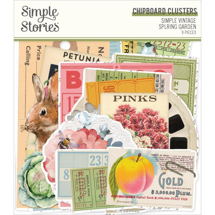 Simple Stories Simple Vintage Spring Garden Chipboard Clusters (SGD21730)