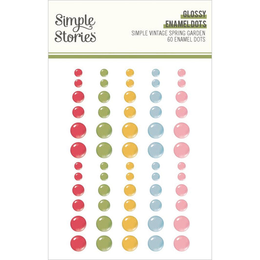 Simple Stories Simple Vintage Spring Garden Glossy Enamel Dot Embellishment (SGD21735)