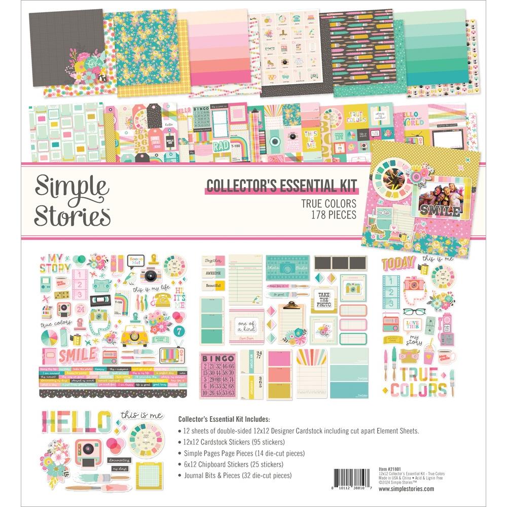Simple Stories True Colors 12"X12" Collector's Essential Kit (TRC21801)