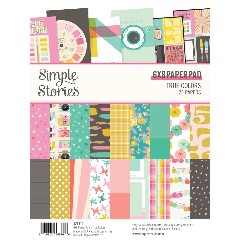 Simple Stories True Colors 6"X8" Double-Sided Paper Pad, 24/Pkg (TRC21815)