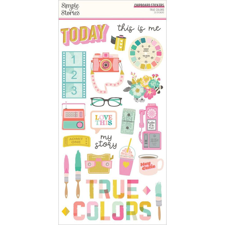 Simple Stories True Colors 6"X12" Chipboard Stickers (TRC21817)
