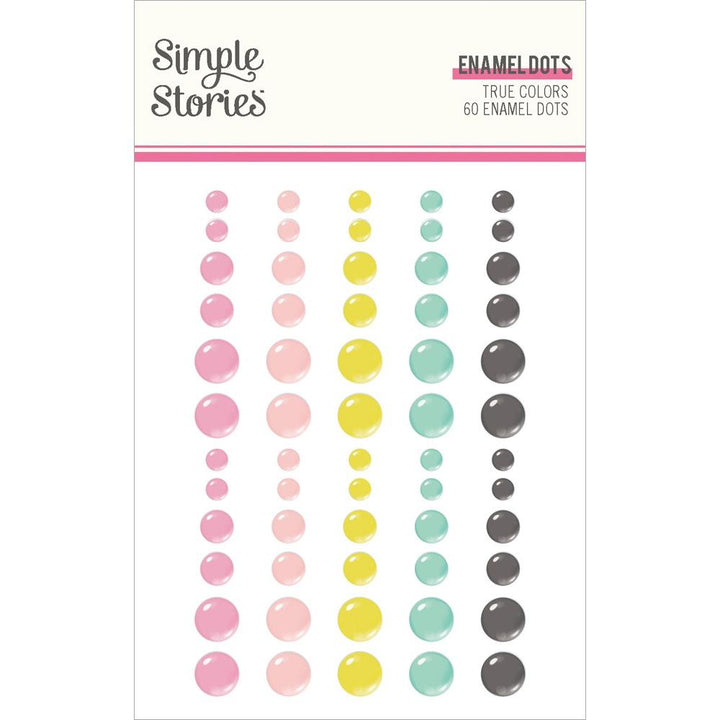 Simple Stories True Colors Enamel Dots Embellishments (TRC21827)