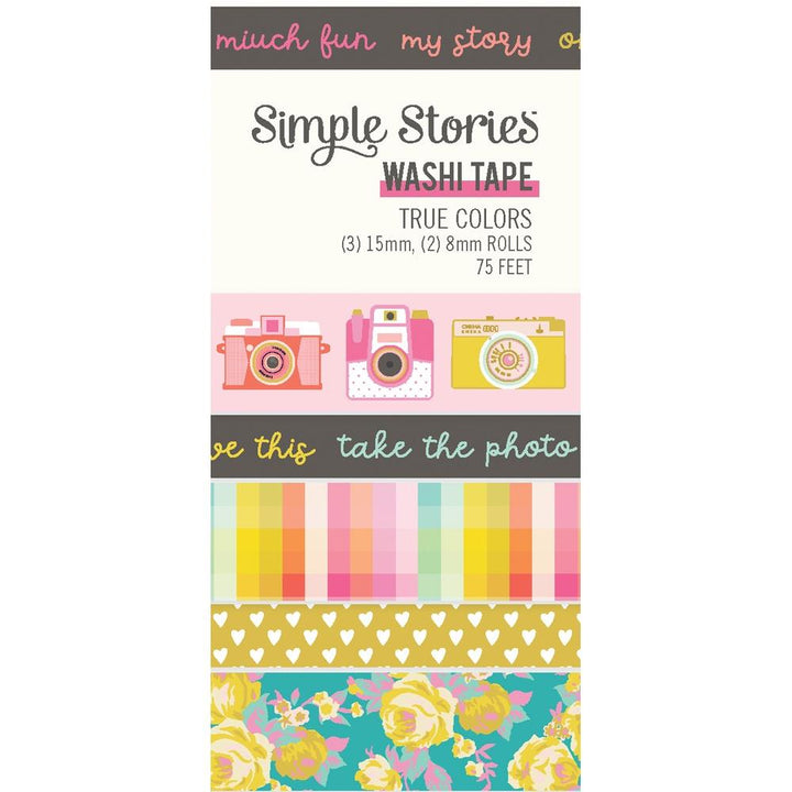 Simple Stories True Colors Washi Tape, 5/Pkg (TRC21828)