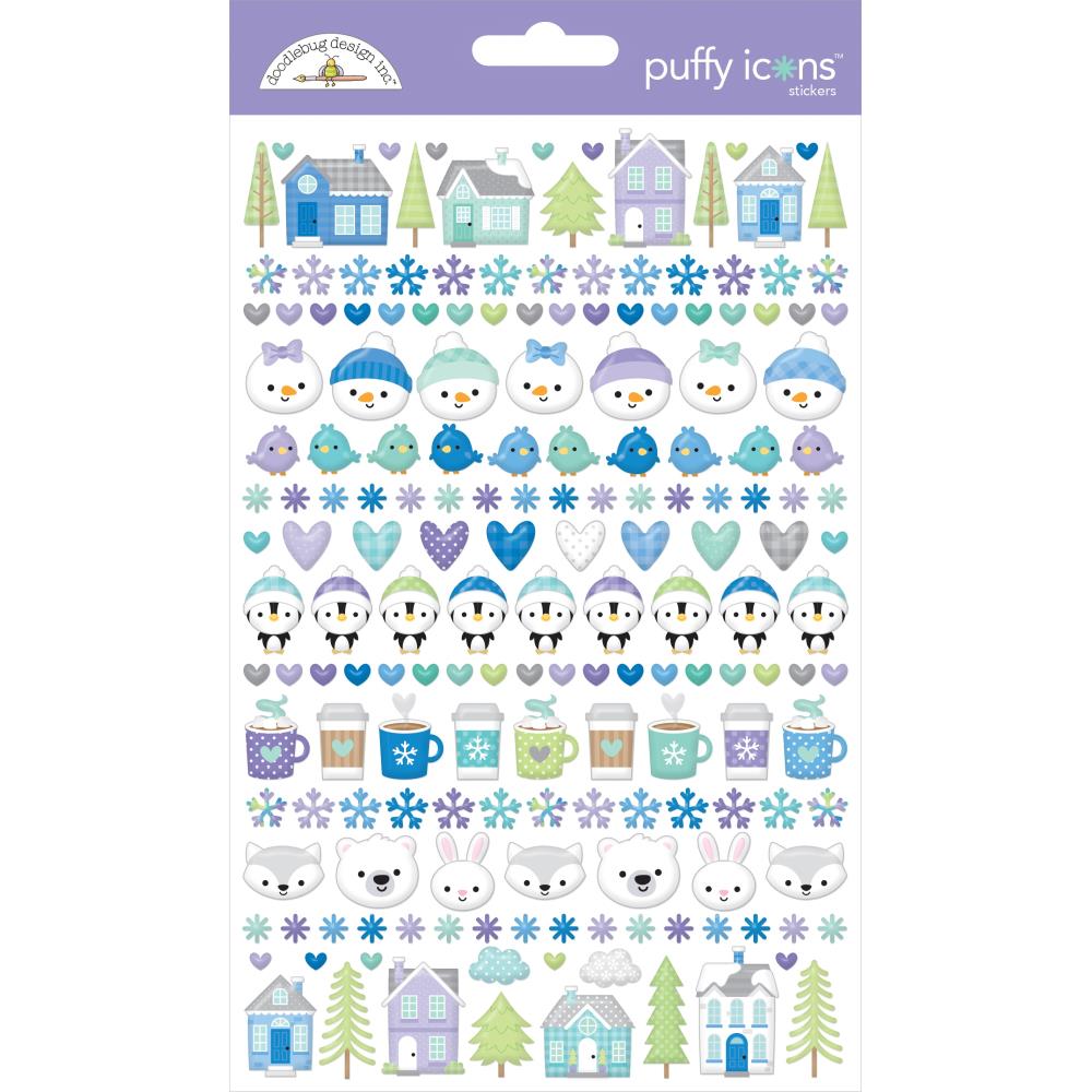 Doodlebug Doodle-Puffy Stickers: Snow Much Fun Icons (8359)