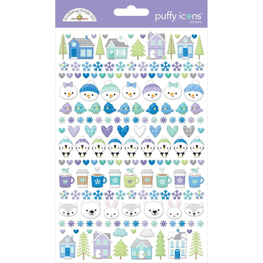 Doodlebug Doodle-Puffy Stickers: Snow Much Fun Icons (8359)