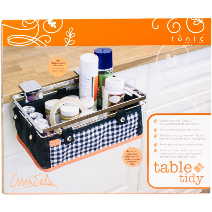 Tonic Studios Table Tidy Main Caddy: Black/Orange (1643E)