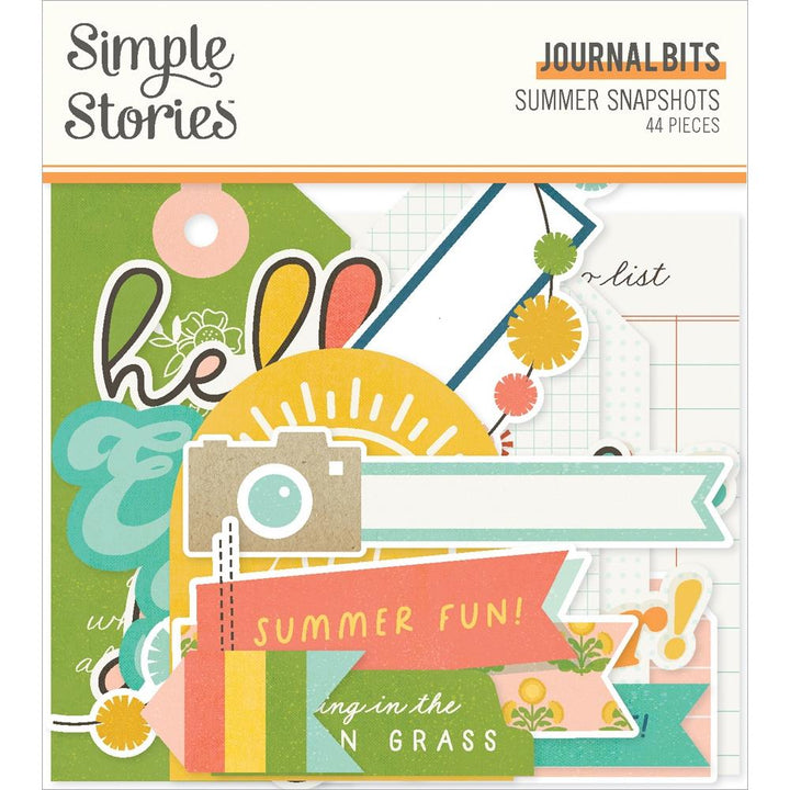 Simple Stories Summer Snapshots Bits & Pieces Die-Cuts: Journal, 44/Pkg (SMS22019)