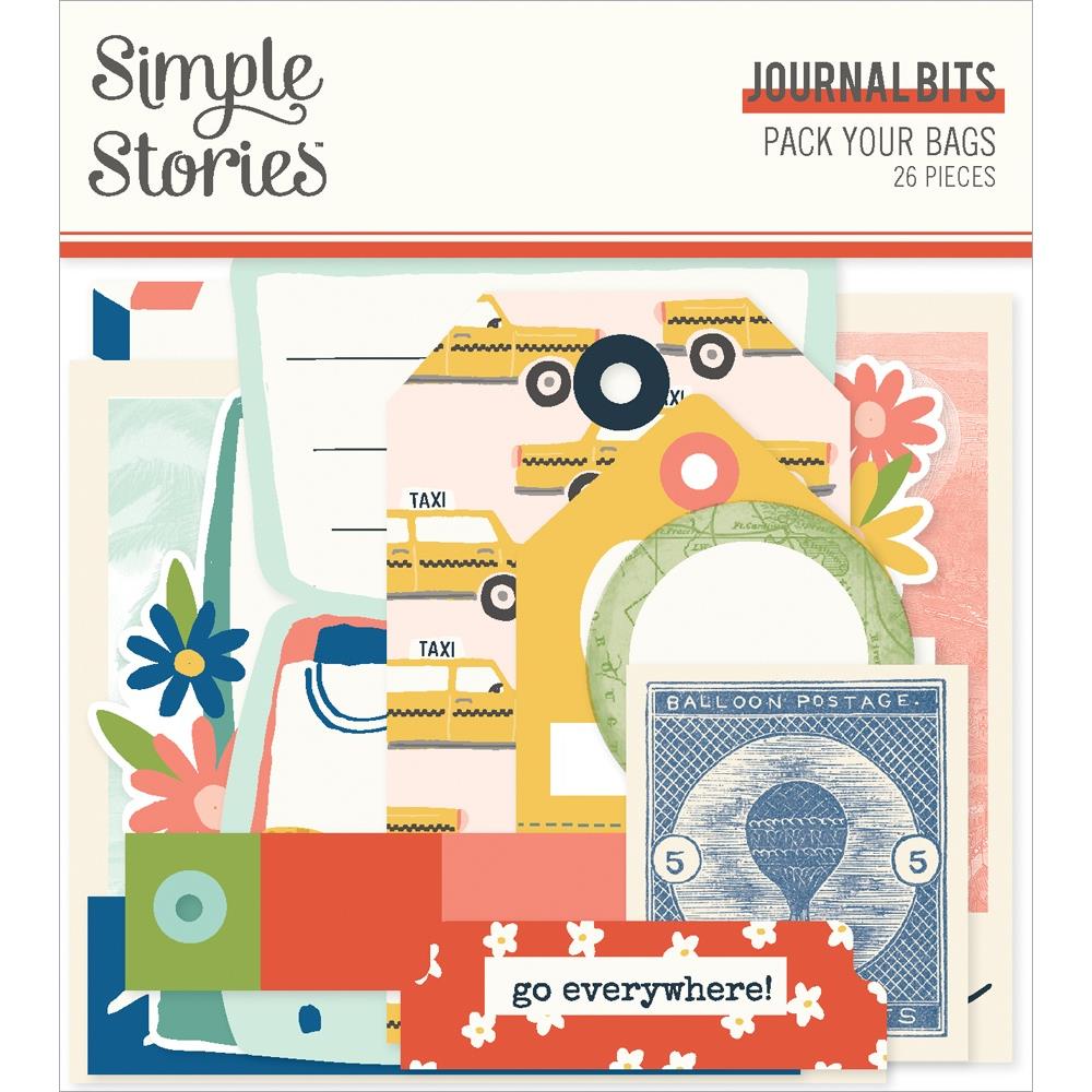 Simple Stories Pack Your Bags Bits & Pieces Die-Cuts: Journal, 26/Pkg (PYB22119)
