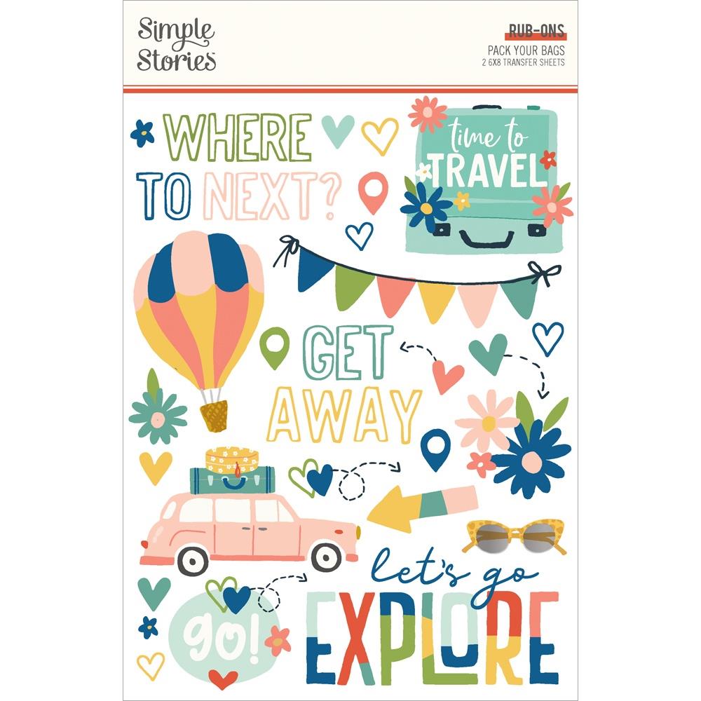 Simple Stories Pack Your Bags Rub-Ons (PYB22121)