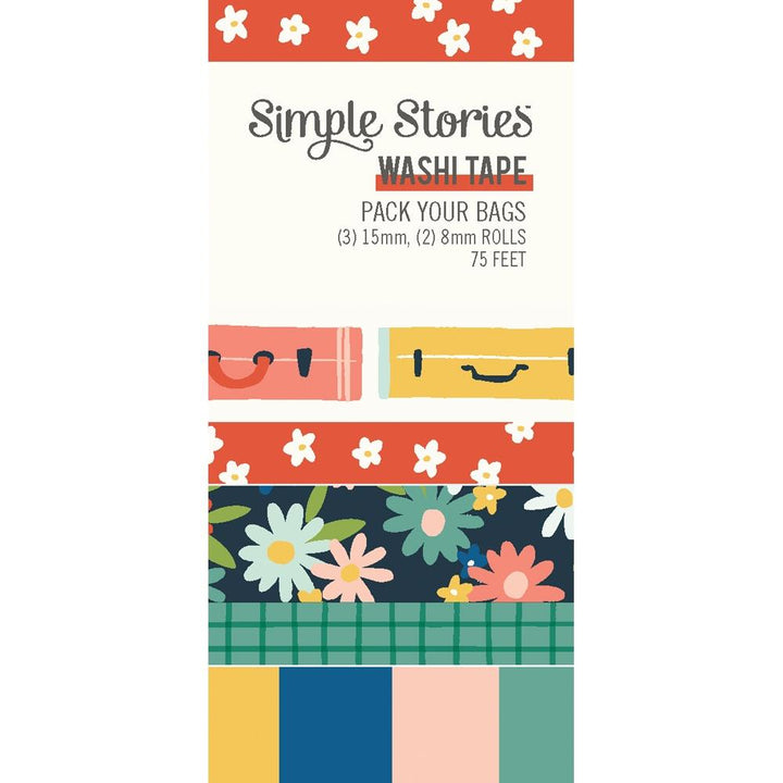 Simple Stories Pack Your Bags Washi Tape, 5/Pkg (PYB22127)