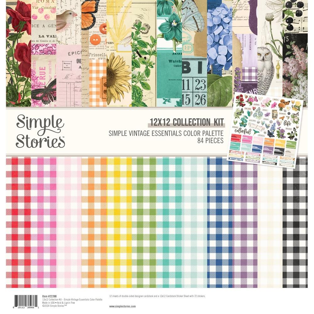 Simple Stories Simple Vintage Essentials Color Palette 12"X12" Collection Kit (VCP22200)