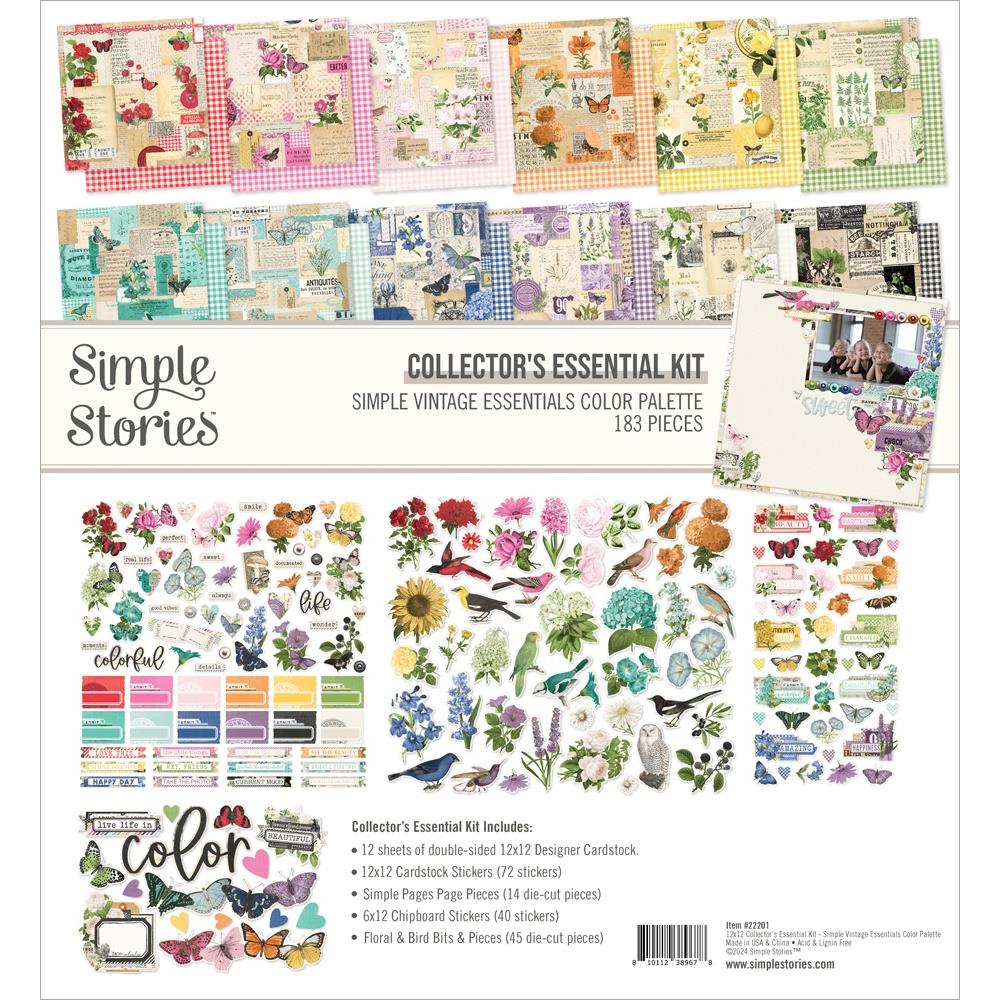 Simple Stories Simple Vintage Essentials Color Palette 12"X12" Collector's Essential Kit (VCP22201)