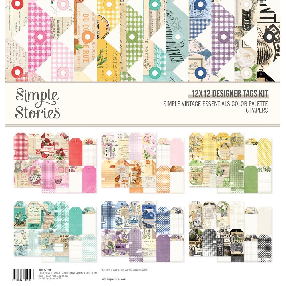 Simple Stories Simple Vintage Essentials Color Palette Designer Tags Kit (VCP22216)