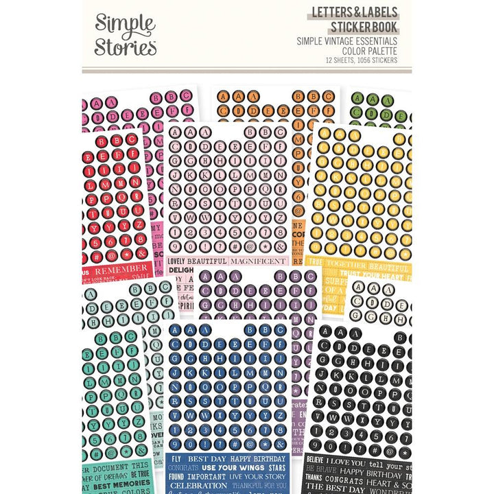 Simple Stories Simple Vintage Essentials Color Palette Sticker Book: Letters & Labels (VCP22236)