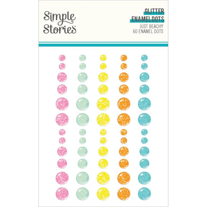 Simple Stories Just Beachy Enamel Dots Embellishments: Glitter (JBY22328)